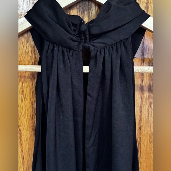 Banana Republic SATIN TWISTED MAXI DRESS Black Size XL - Picture 16 of 17